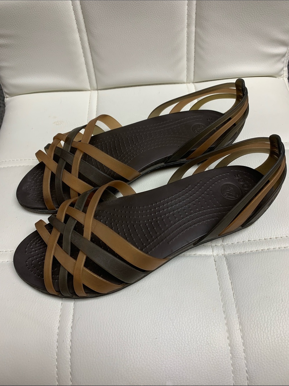 Crocs Huarache Flats Bronze Brown Side 7